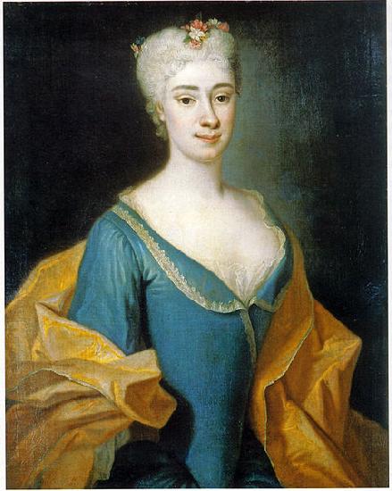 Louis de Silvestre Friederike Alexandrine Grafin von Moszinska France oil painting art